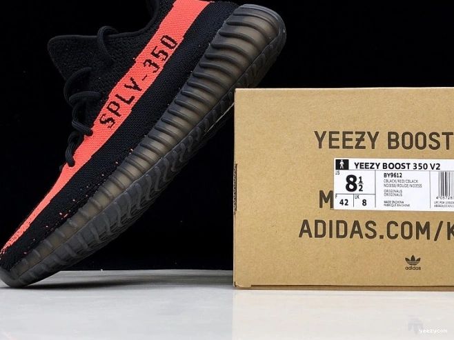 350 V2 Yeezy Black Red Adidas Boost BY9612 Core 0722